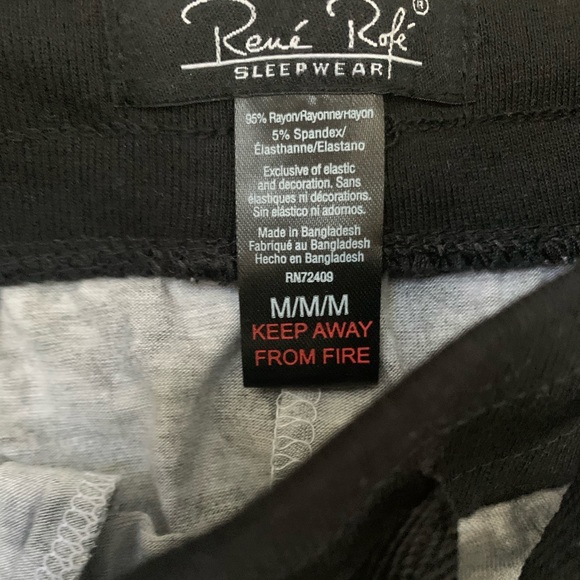 RENÉ ROFÉ sleepwear skull jogger pajama lounge pants - Picture 3 of 5